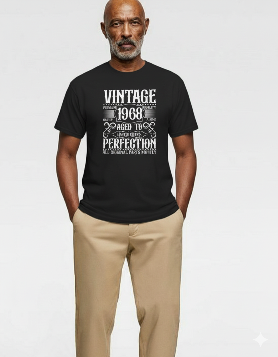 Classic Vintage Typography T-Shirt 100% Cotton (Unisex)