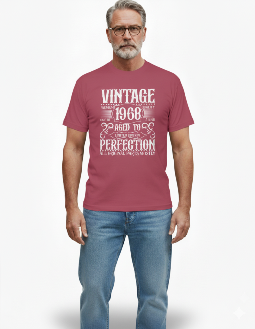 Classic Vintage Typography T-Shirt 100% Cotton (Unisex)
