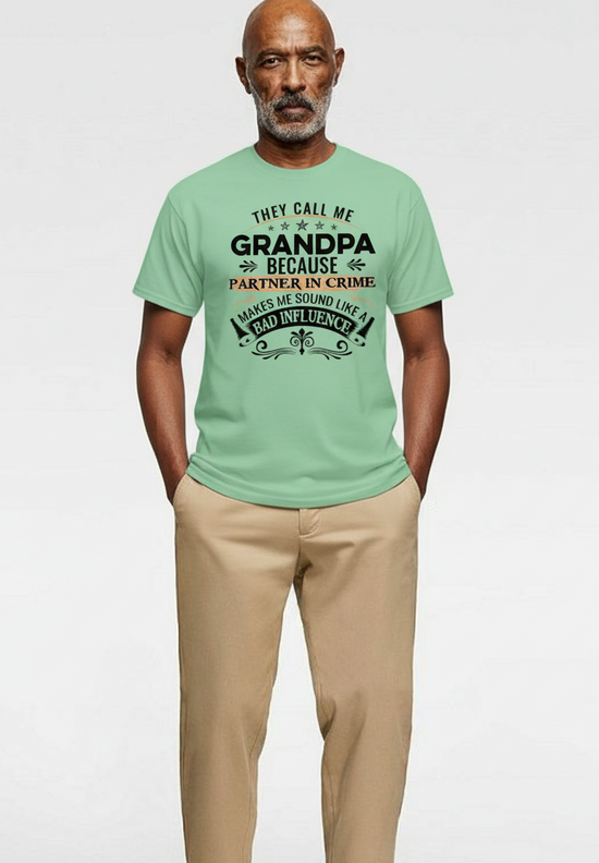 Cool Grandpa Quote 100% Cotton T-Shirt (Unisex)